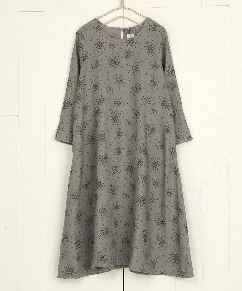 【1/16(金)再値下げ】フランダースリネンプリントフレアワンピース