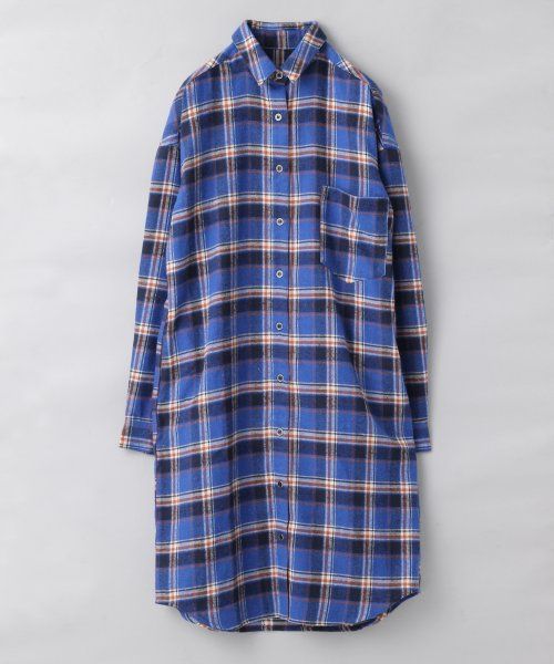 【WEB・ルミネ限定】ネルチェックロングワンピース