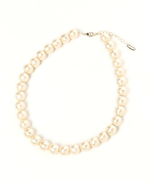 コットンパールショートネックレス