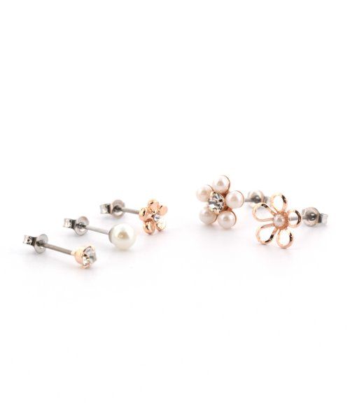 メニーフラワーセットピアス/mikoa