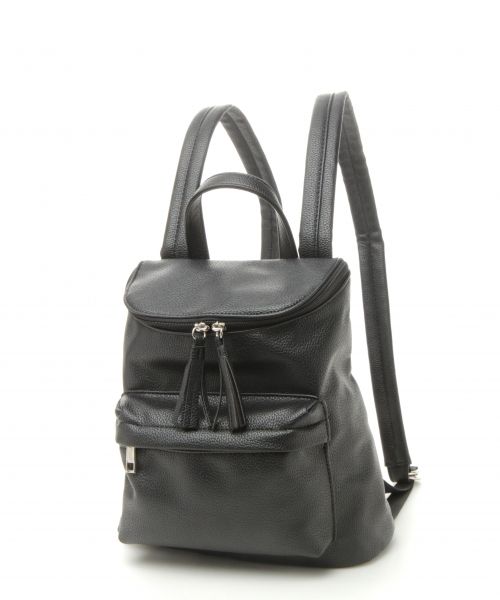 【6/2 プライスダウン】フェイクレザータッセルZIPミニリュック