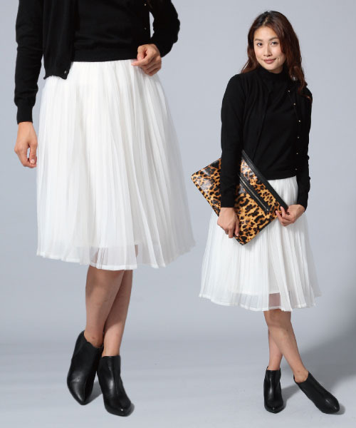 オーガンジープリーツスカート