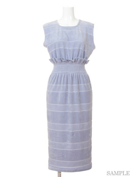 ベロアミッドカーフワンピース