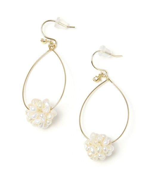 タンスイパールボールピアス