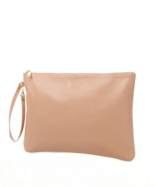 フェイクレザー＊キャンバスコンビクラッチ/mikoa