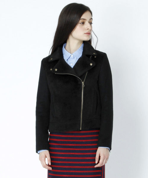 シャギーライダースジャケット