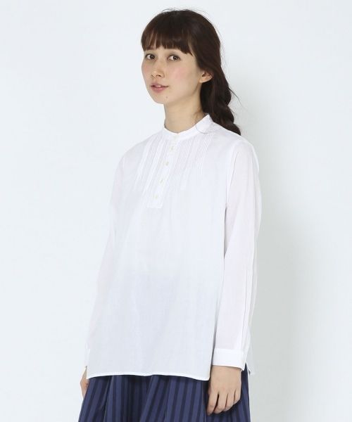 CHARLOTTE ヘンリーネックブラウス