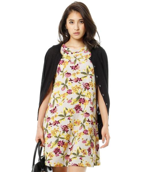 ボタニカルプリントワンピース