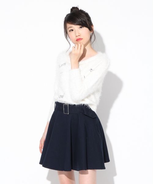 【再入荷】ベルトツキフレアスカート