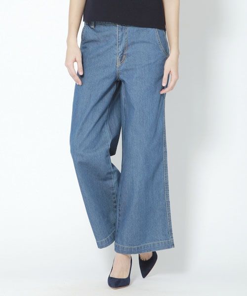 【pensee】ワイドデニムパンツ