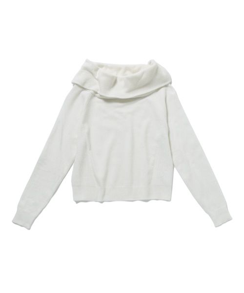 オフタートルショートニット