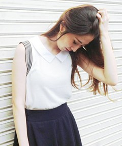 衿付き袖ラインN/STOP