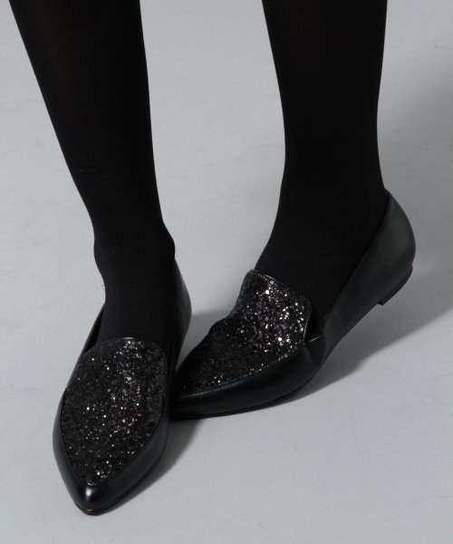 ラメフラットシューズ10
