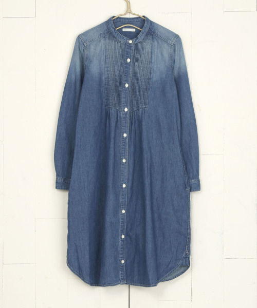 5OZデニムタックシャツワンピース