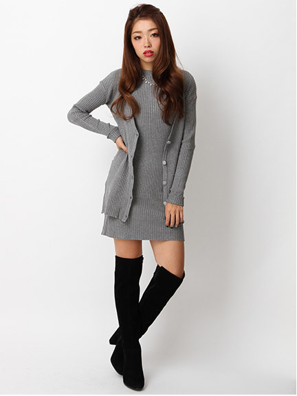 リブロングカーデ