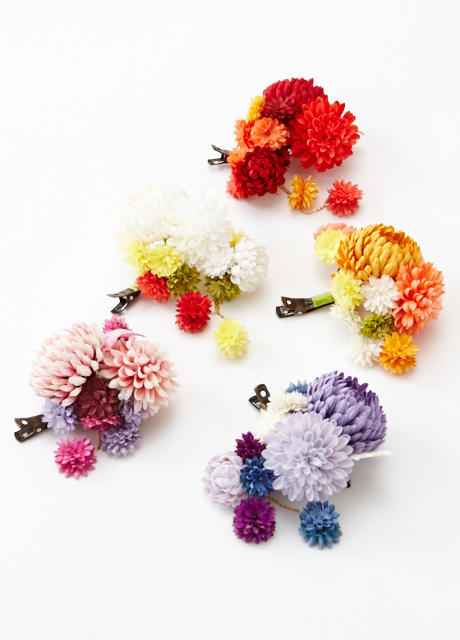 ぽんぽん菊クリップ（2個セット）