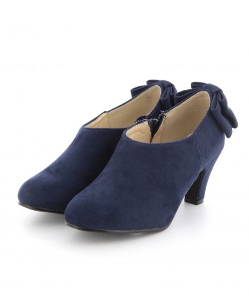 フェイクスエードバックリボンブーティー/mikoa