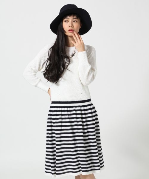 キリカエフレアニットワンピース