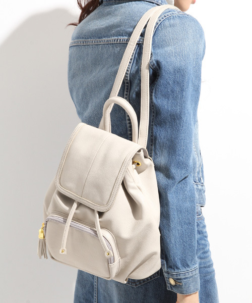 フェイクレザーポケットツキミニリュック/mikoa