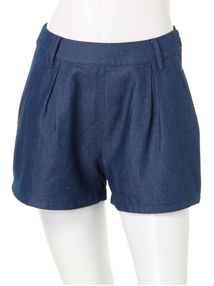 デニムハイウエスト ショートパンツ