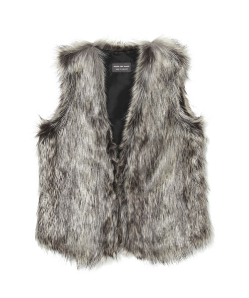 フェイクファーベスト