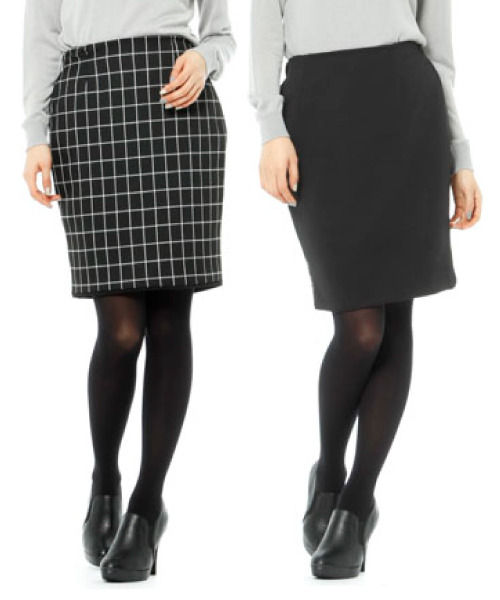 リバーシブルチェックスカート