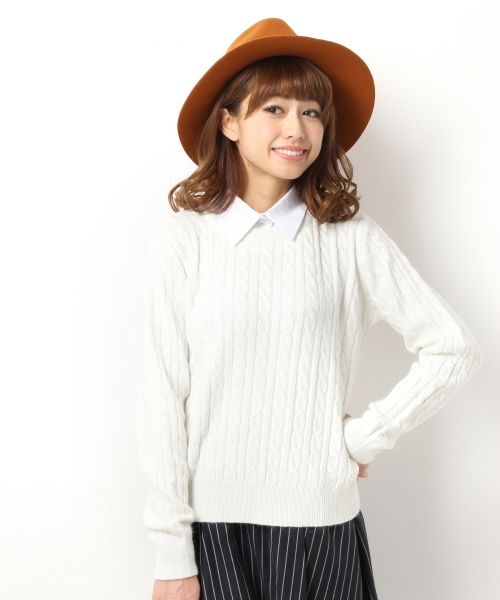 【1/20 再値下げ！】エリツキケーブルニット