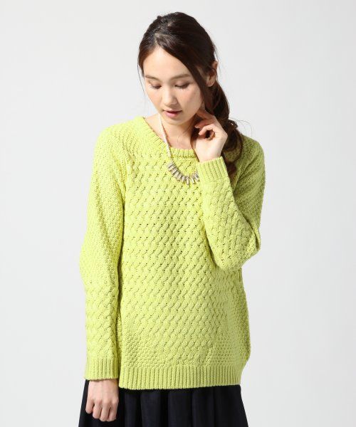 【春先まで着られる】バスケットアミプルオーバー長袖