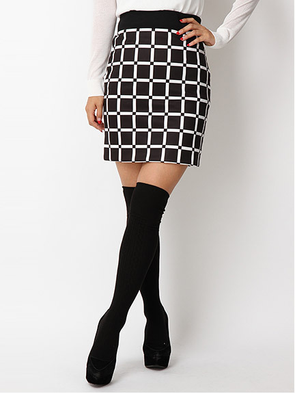 レトロチェック柄スカート