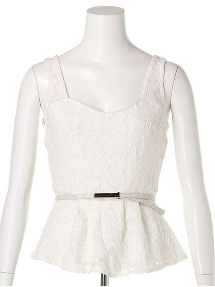 ベルトSETレースタンクチュニック