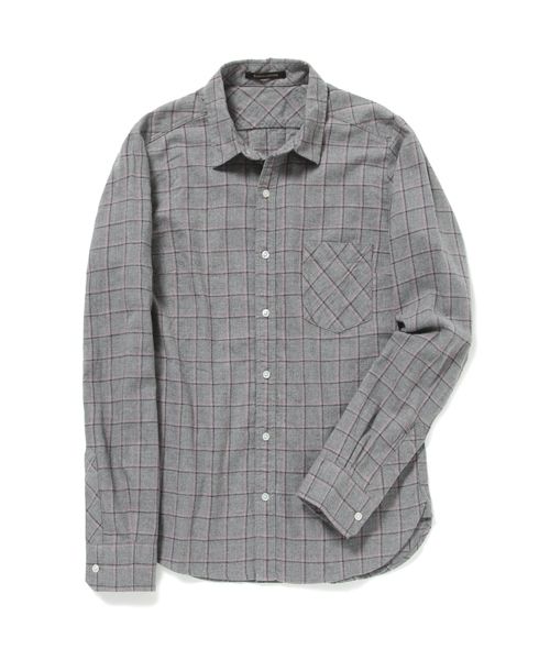 Ｗラインネルチェックシャツ