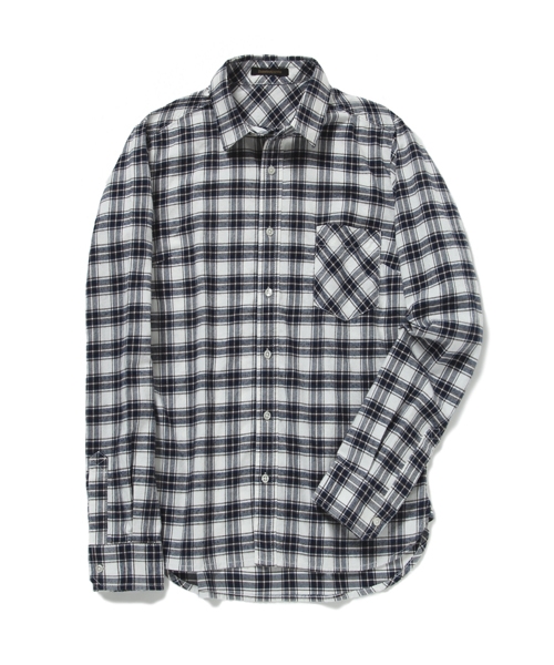 モノトーンネルチェックシャツ