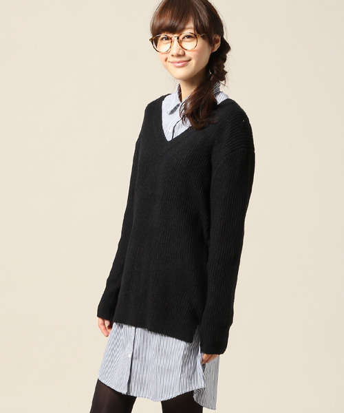 Ｖネック＊シャツワンピース２Ｐ