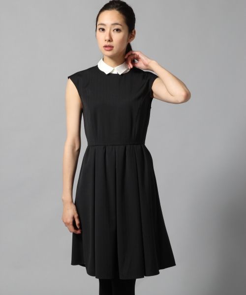 ストライプ2WAYフィット&フレアワンピース