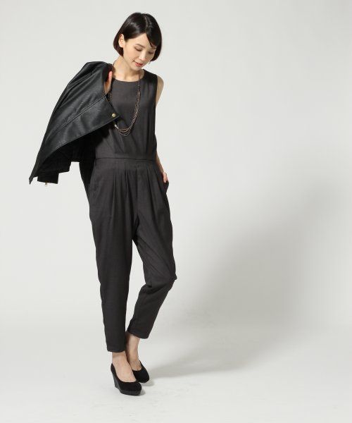 ポリエステルソフトヘリンボンサロペット