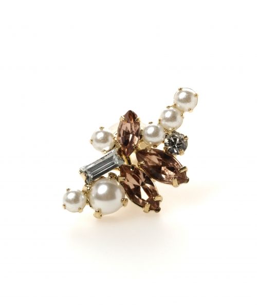 パールビジューイヤークリップ