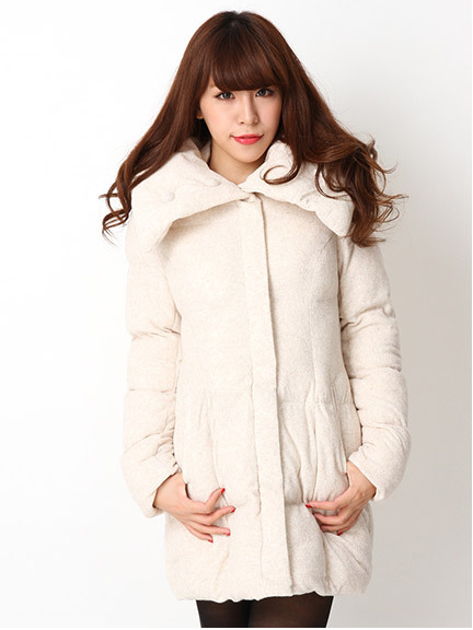 ニットカット中綿コート