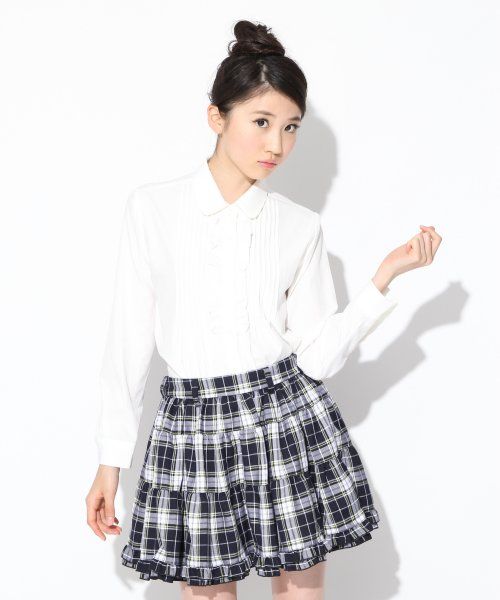 ★式服★ピンタックフリルシャツ