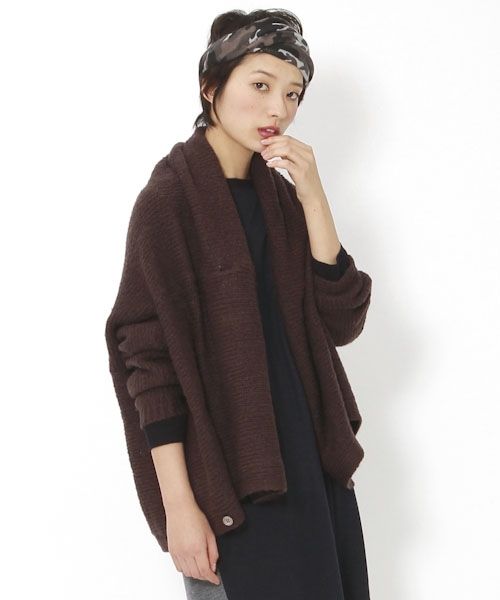 ウールアクリル ニットカーディガン２ＷＡＹ