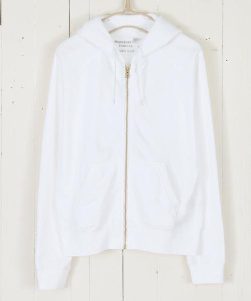 アメリカン綿 裏毛ジップパーカ
