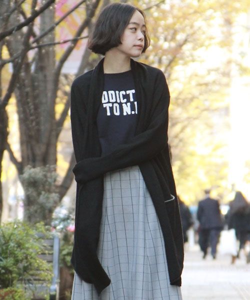 ボイルウールロングカーディガン