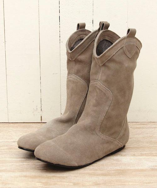 ベロアレザーブーツ