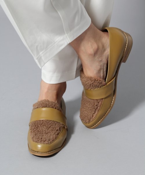 ボアローファーシューズ20