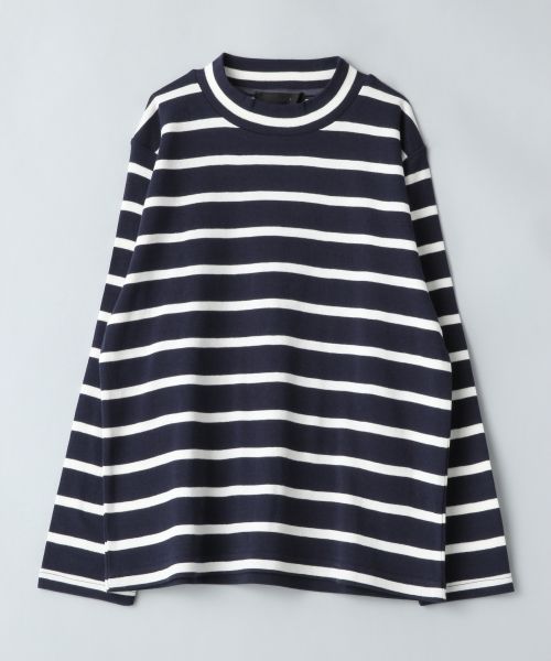 ボーダーハイネックLS