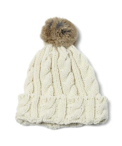 ケーブルファー付きニットワッチ