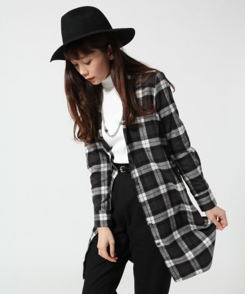 キモウロングチェックシャツ