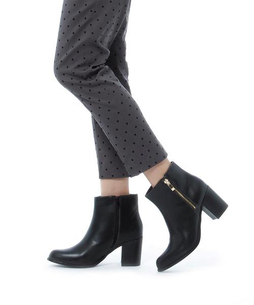 ジップツキショートブーツ