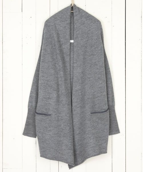 ボイルウールロングカーディガン