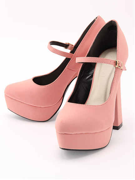 レトロヒールパンプス