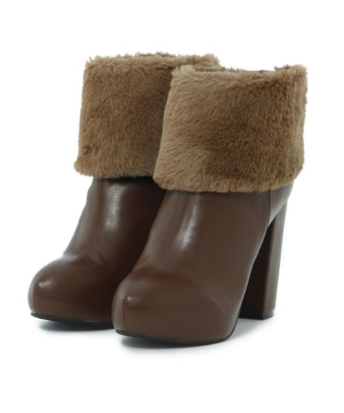 ファーツキショートブーツ